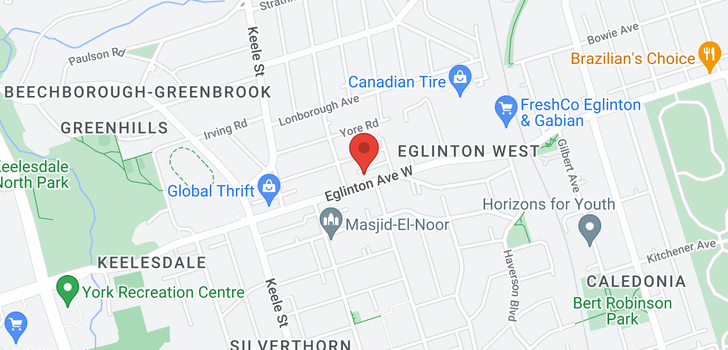 map of #320 -2520 EGLINTON AVE W